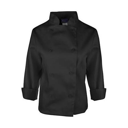 KNG M Childs Black Chef Coat 2136BLKKM